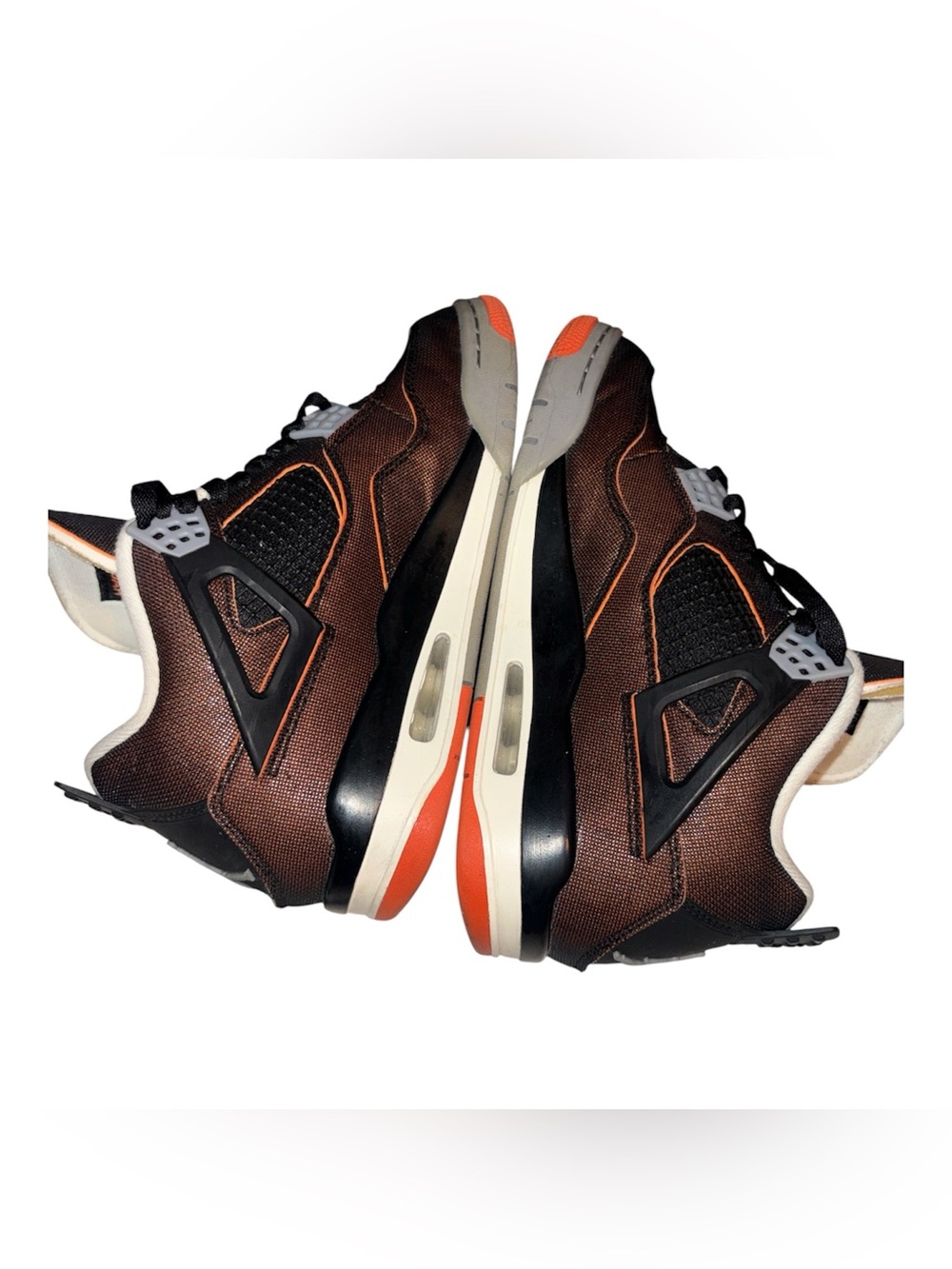 Jordan women Black and Orange Low-Top Athletic Sneakers - Picture 4 of 7